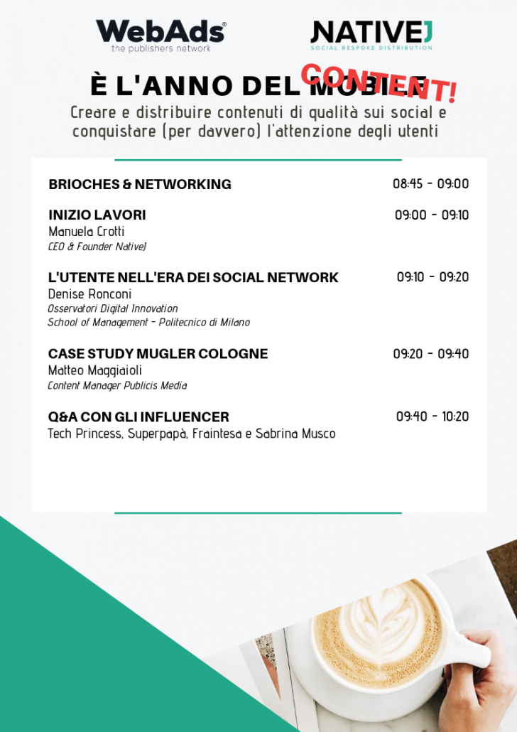 Agenda Breakfast NativeJ WebAds